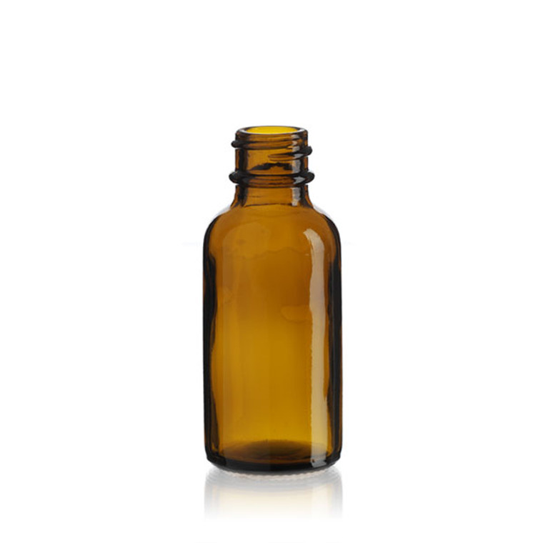 1 oz amber boston round bottle