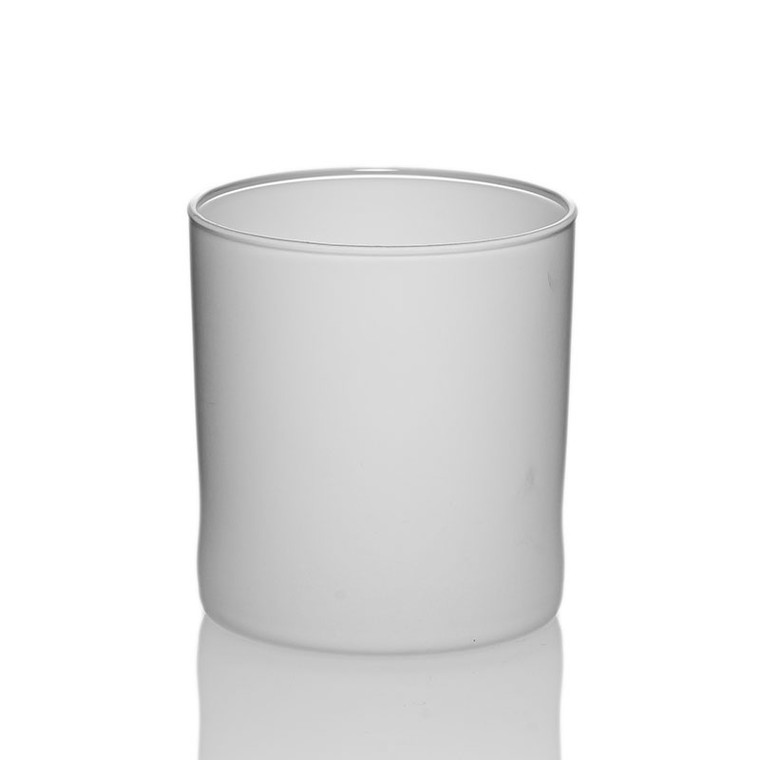 white matte candle jar