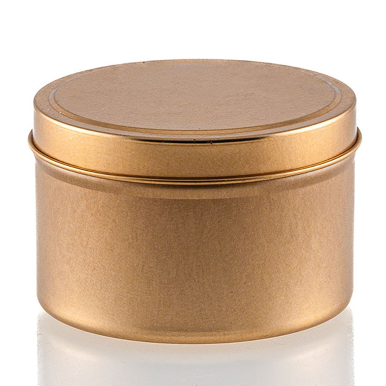 12 oz rose gold candle tin