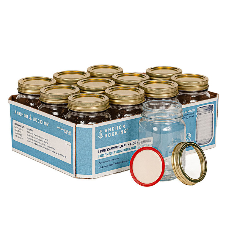pint canning jars in case pack