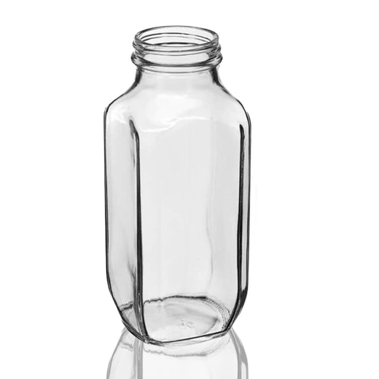 16 oz. French Square Bottle 48-400 | 12 Pack