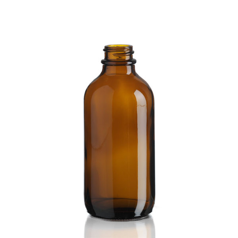 4 oz amber boston round bottle