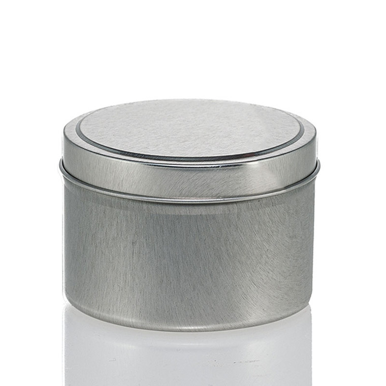 Silver candle tin