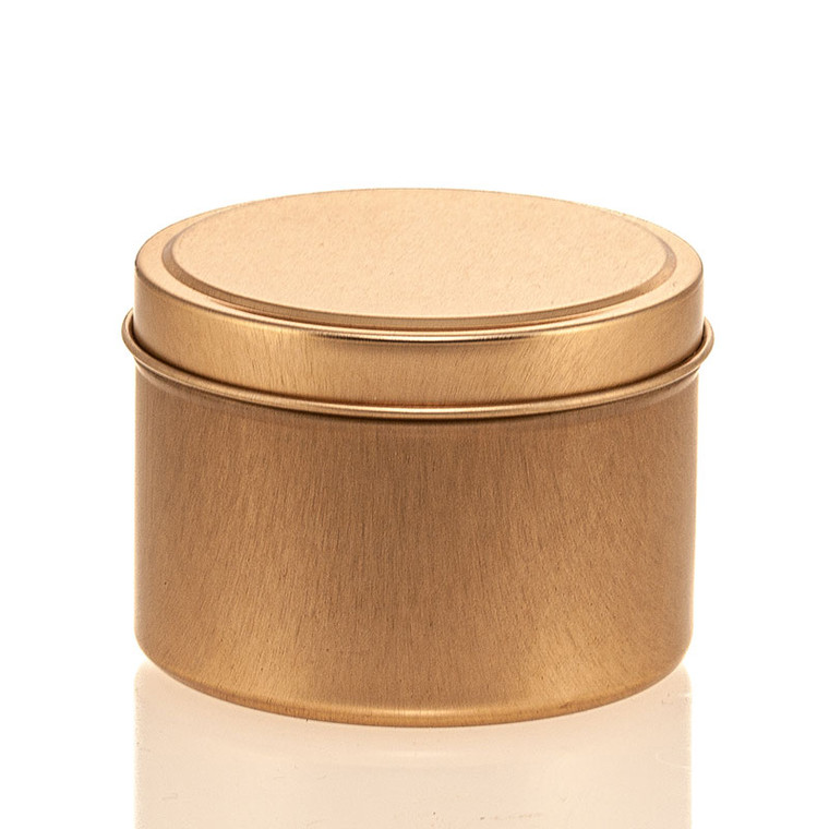 6 oz rose gold candle tin