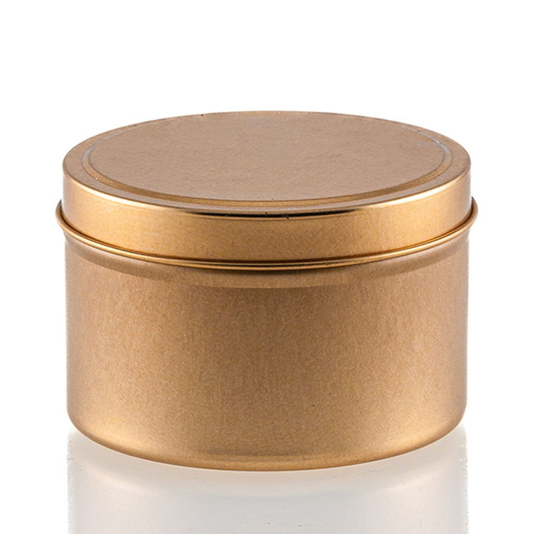 8 oz rose gold candle tin