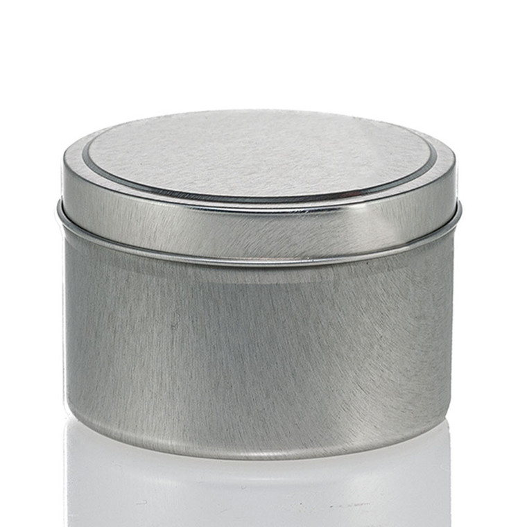 8 oz Silver candle tin