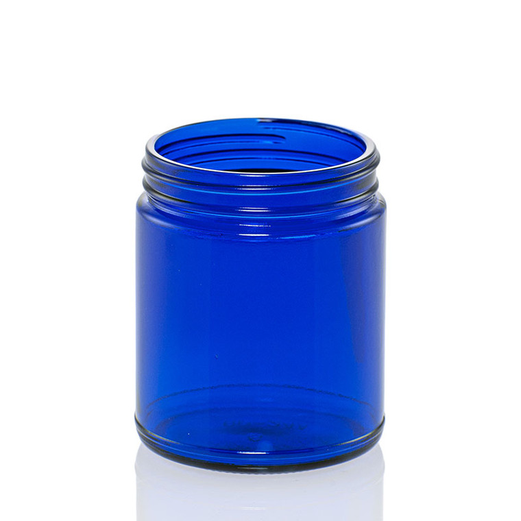 blue candle jar