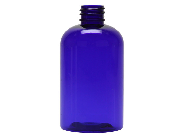 4 oz blue boston round bottle