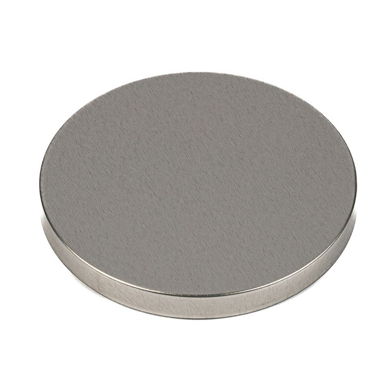 Brushed silver candle lid