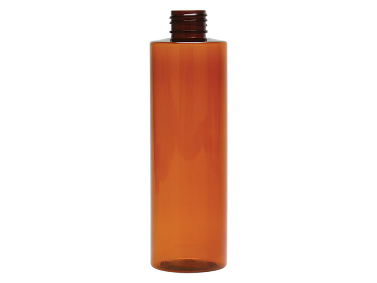 8 oz Amber PET Cylinder Bottle