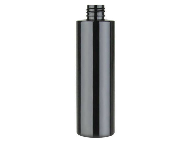 black pet bottle 8 oz cylinder