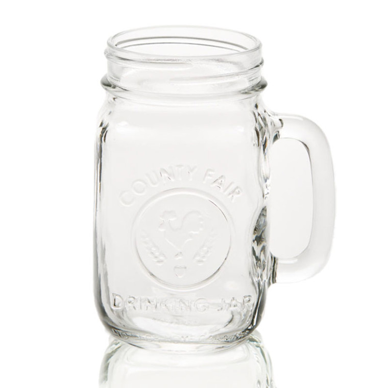 Embossed jar with handle