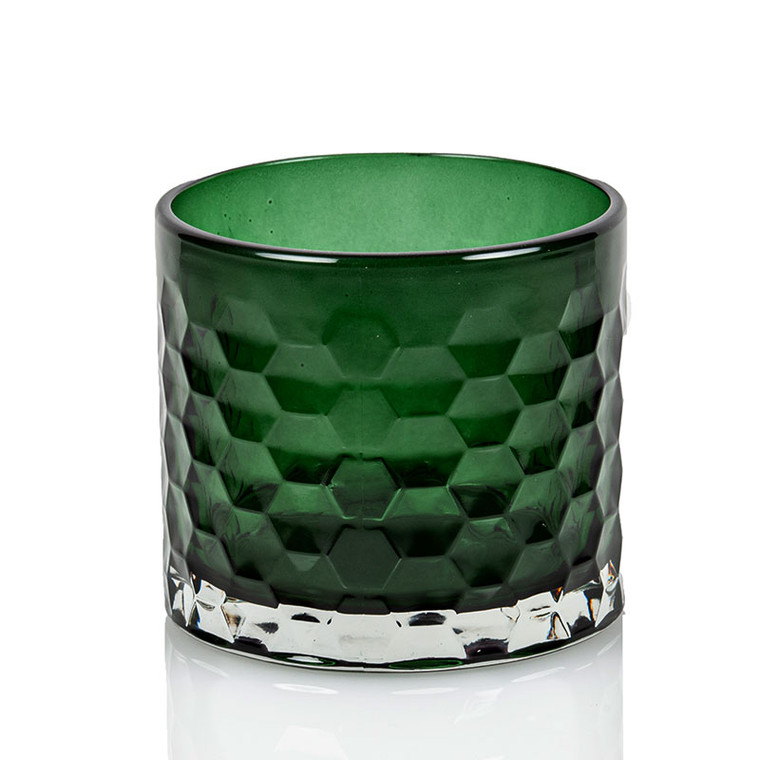 Green hexagon pattern candle Jar