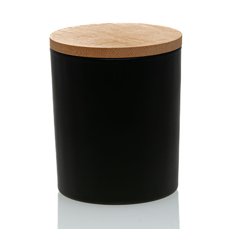 matte black candle jar