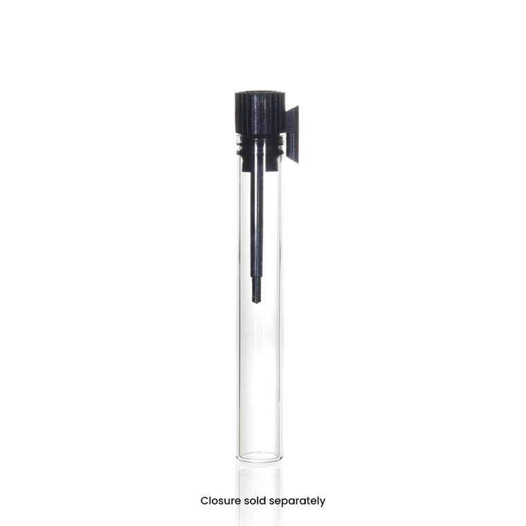 Perfume sample with black plug