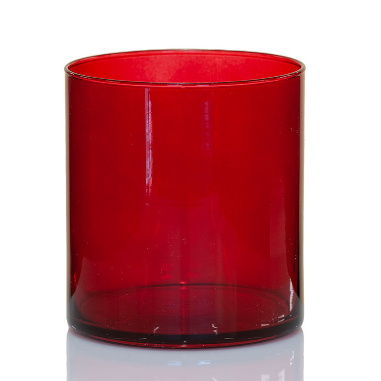 red candle jar