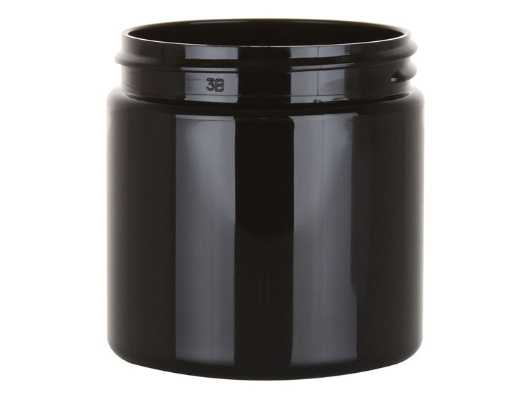black plastic jar