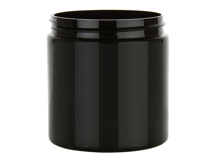 black plastic jar