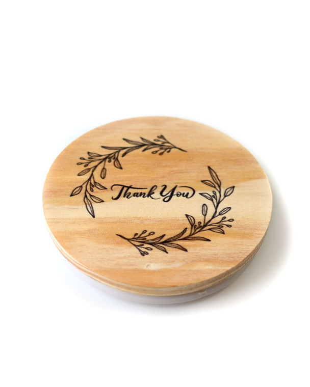 Thank you Wood Lid for candle jars