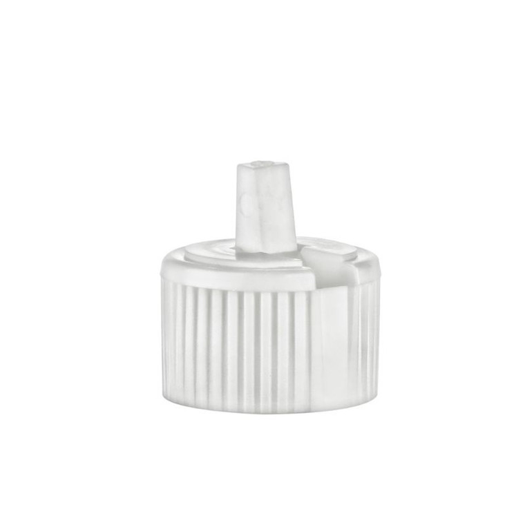 white flip top turret cap