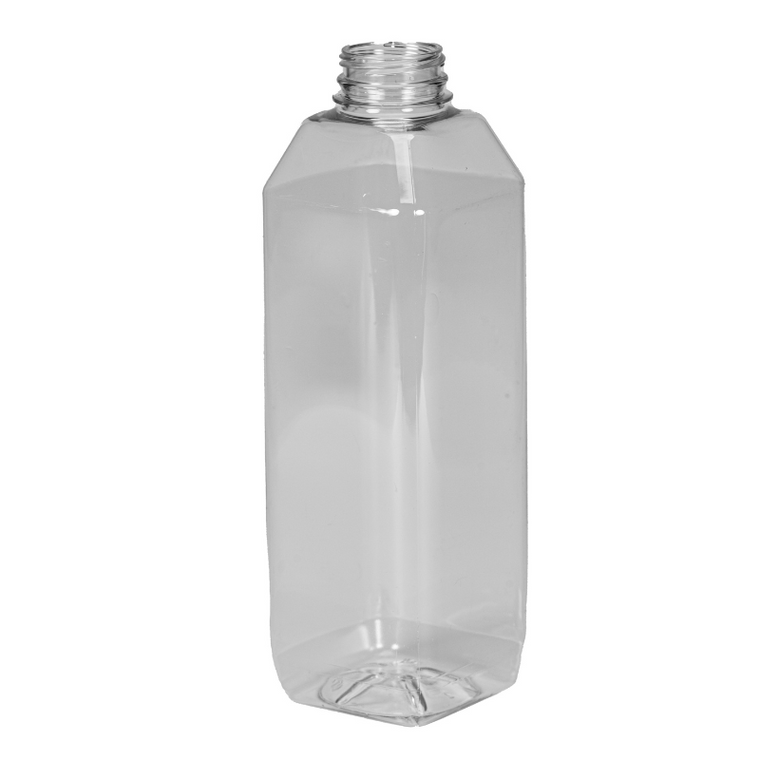 32 oz Clear Square Juice Bottle